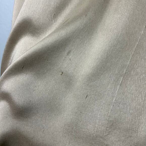 NWT J. McLaughlin Gala Raw Silk Gold Metallic Taffeta Midi Skirt Full sz 4 Small - Picture 4 of 12